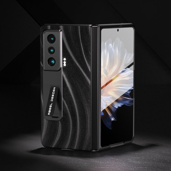 For Honor Magic Vs Galactic Pattern Integrated Protective Phone Case with Holder(Black)