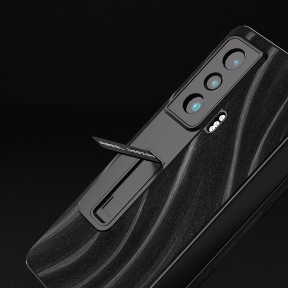 For Honor Magic Vs Galactic Pattern Integrated Protective Phone Case with Holder(Black)