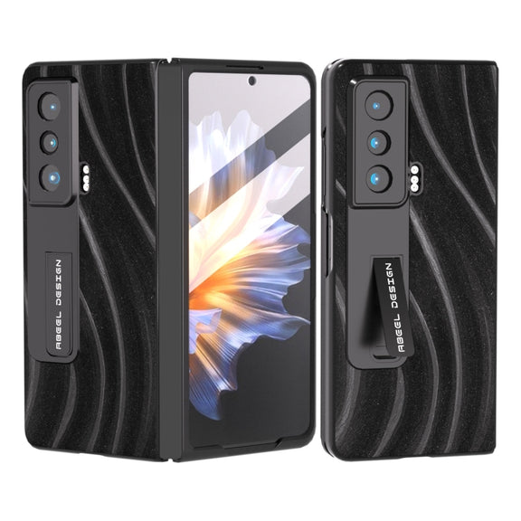 For Honor Magic Vs Galactic Pattern Integrated Protective Phone Case with Holder(Black)