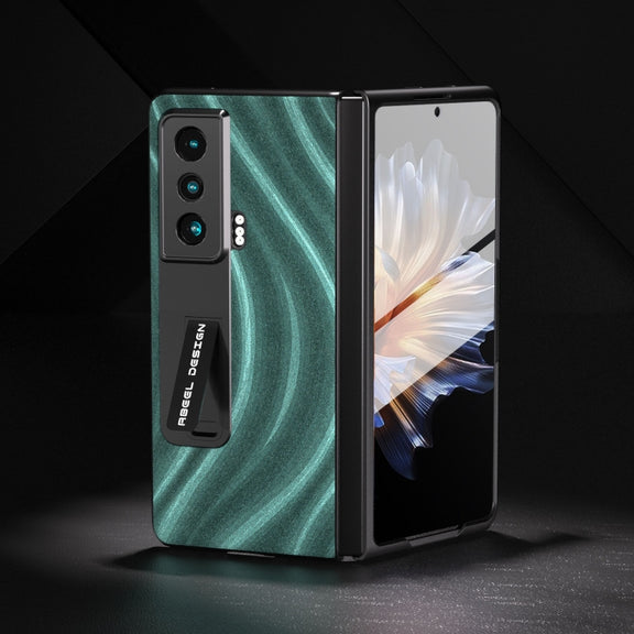 For Honor Magic Vs Galactic Pattern Integrated Protective Phone Case with Holder(Green)