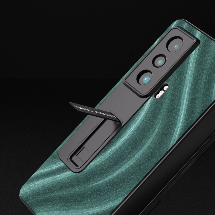 For Honor Magic Vs Galactic Pattern Integrated Protective Phone Case with Holder(Green)