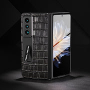 For Honor Magic Vs Integrated Crocodile Texture Genuine Leather Phone Case(Black)