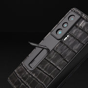 For Honor Magic Vs Integrated Crocodile Texture Genuine Leather Phone Case(Black)