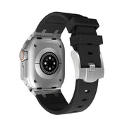 AP Silicone Watch Band For Apple Watch Ultra 2 49mm(Silver Black)
