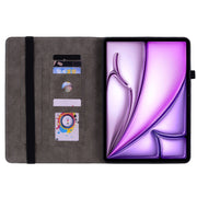 For iPad Air 11 2025 / 2024 Butterfly Rose Embossed Leather Smart Tablet Case(Red)
