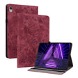For Lenovo M10 Plus Butterfly Rose Embossed Leather Tablet Case(Red) - Lenovo by PMC TechLife | Online Shopping South Africa | PMC TechLife | Buy Now Pay Later Mobicred