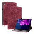 For Lenovo Tab P11 TB-J606F Butterfly Rose Embossed Leather Tablet Case(Red) - Lenovo by PMC TechLife | Online Shopping South Africa | PMC TechLife | Buy Now Pay Later Mobicred