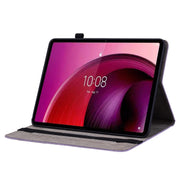 For Lenovo Tab M11/Xiaoxin Pad 11 2024 Butterfly Rose Embossed Leather Tablet Case(Purple)