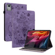 For Lenovo Tab K11 Plus Butterfly Rose Embossed Leather Tablet Case(Purple) - Lenovo by PMC TechLife | Online Shopping South Africa | PMC TechLife | Buy Now Pay Later Mobicred
