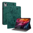 For Lenovo Tab K11 Plus Butterfly Rose Embossed Leather Tablet Case(Green) - Lenovo by PMC TechLife | Online Shopping South Africa | PMC TechLife | Buy Now Pay Later Mobicred