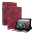 For Amazon Kindle Fire HD10 2021 Butterfly Rose Embossed Leather Smart Tablet Case(Red) - Amazon by PMC TechLife | Online Shopping South Africa | PMC TechLife | Buy Now Pay Later Mobicred