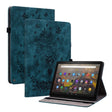 For Amazon Kindle Fire HD10 2021 Butterfly Rose Embossed Leather Smart Tablet Case(Dark Blue) - Amazon by PMC TechLife | Online Shopping South Africa | PMC TechLife | Buy Now Pay Later Mobicred