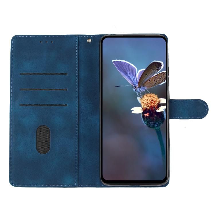 For iPhone 16e Flower Butterfly Embossing Pattern Leather Phone Case(Blue)