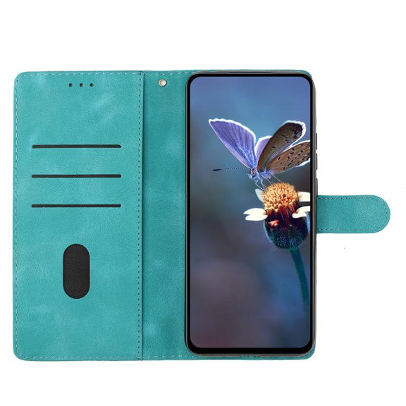 For iPhone 16e Flower Butterfly Embossing Pattern Leather Phone Case(Sky Blue)
