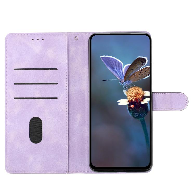 For iPhone 16e Flower Butterfly Embossing Pattern Leather Phone Case(Purple)