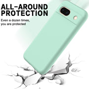 For Google Pixel 8a Pure Color Liquid Silicone Shockproof Phone Case(Green)