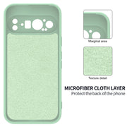 For Google Pixel 9 Pro Pure Color Liquid Silicone Shockproof Phone Case(Green)