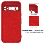 For Google Pixel 9 Pro XL Pure Color Liquid Silicone Shockproof Phone Case(Red)