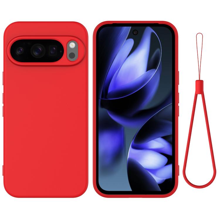 For Google Pixel 10 Pro XL Pure Color Liquid Silicone Shockproof Phone Case(Red)