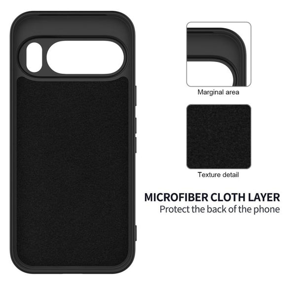 For Google Pixel 10 Pro XL Pure Color Liquid Silicone Shockproof Phone Case(Black)