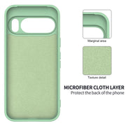For Google Pixel 10 Pro Pure Color Liquid Silicone Shockproof Phone Case(Green)