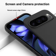 For Google Pixel 10 Pro Pure Color Liquid Silicone Shockproof Phone Case(Black)