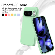 For Google Pixel 10 Pure Color Liquid Silicone Shockproof Phone Case(Green)
