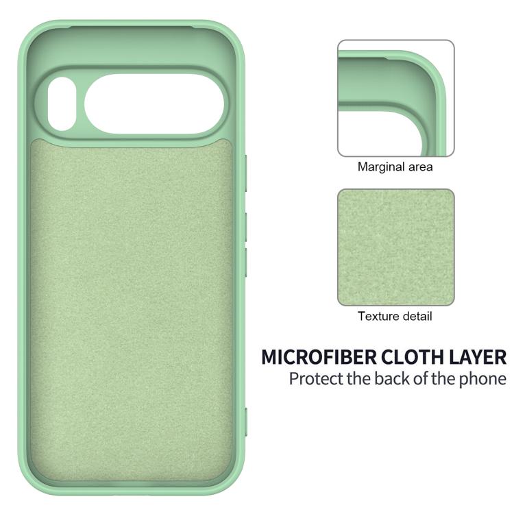 For Google Pixel 10 Pure Color Liquid Silicone Shockproof Phone Case(Green)