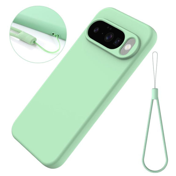 For Google Pixel 10 Pure Color Liquid Silicone Shockproof Phone Case(Green)