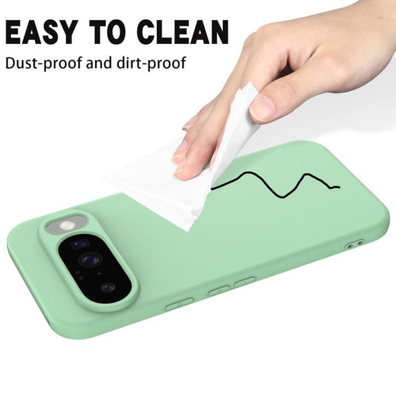 For Google Pixel 10 Pure Color Liquid Silicone Shockproof Phone Case(Green)