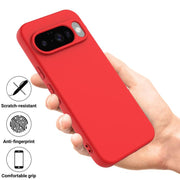 For Google Pixel 10 Pure Color Liquid Silicone Shockproof Phone Case(Red)