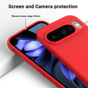 For Google Pixel 10 Pure Color Liquid Silicone Shockproof Phone Case(Red)