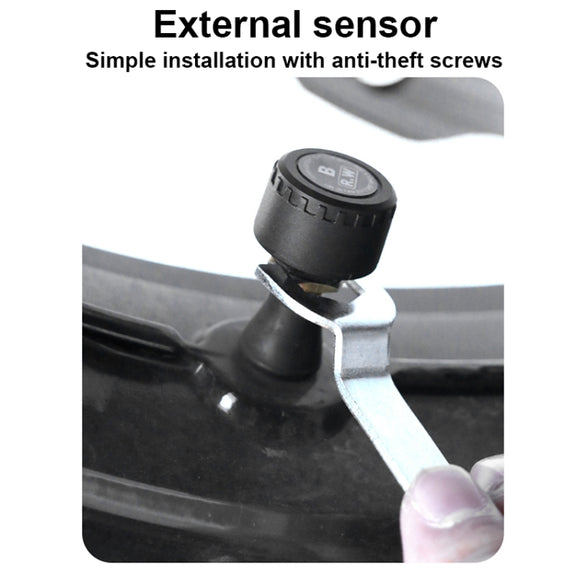 Front Wheel Tire Pressure Temperature Monitoring Sensor(Black)