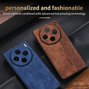 For vivo X100 AZNS 3D Embossed Skin Feel Phone Case(Purple)