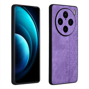 For vivo X100 Pro AZNS 3D Embossed Skin Feel Phone Case(Purple)