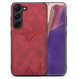 For Samsung Galaxy S24 5G Denior PU Back Cover Card Slot Holder Phone Case(Red) - free shipping - PMC Jewellery - Order now!