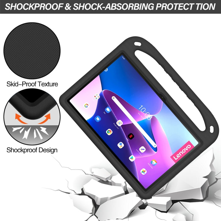 For Lenovo Tab P11 Gen 2 11.5 Handle EVA Shockproof Tablet Case with Holder(Black)