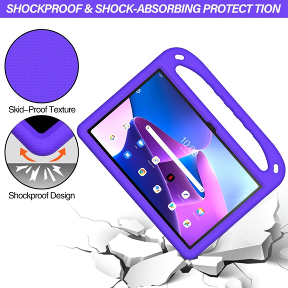 For Lenovo Tab P11 Gen 2 11.5 Handle EVA Shockproof Tablet Case with Holder(Purple)