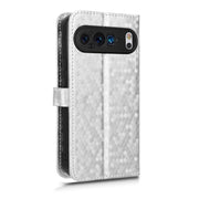For Google Pixel 9 Honeycomb Dot Texture Leather Phone Case(Silver)