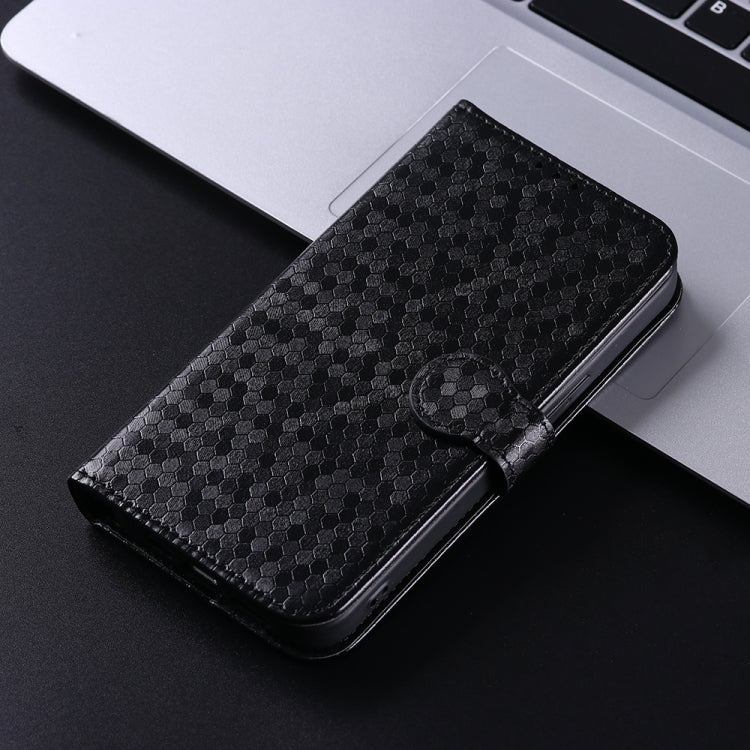 For Google Pixel 9 Pro XL Honeycomb Dot Texture Leather Phone Case(Black)