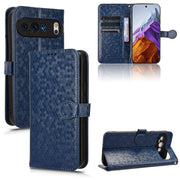 For Google Pixel 9 Pro XL Honeycomb Dot Texture Leather Phone Case(Blue)