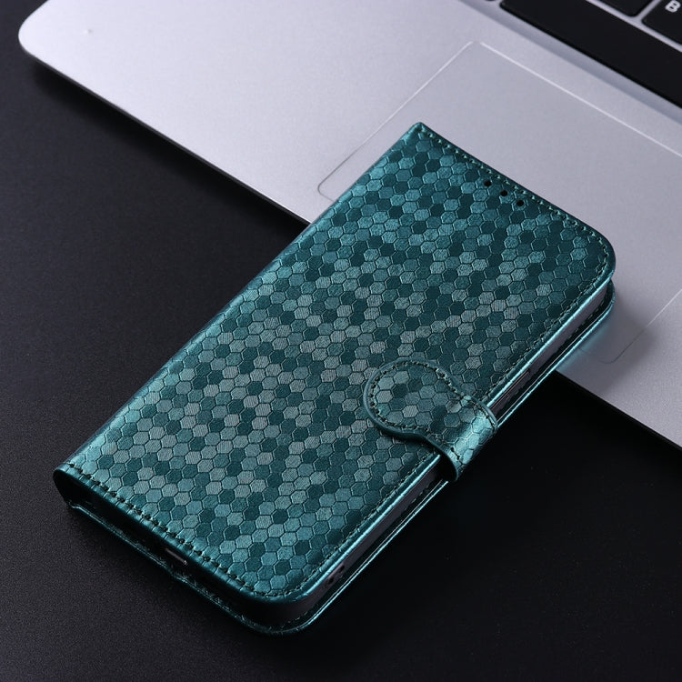 For Google Pixel 9 Pro XL Honeycomb Dot Texture Leather Phone Case(Green)