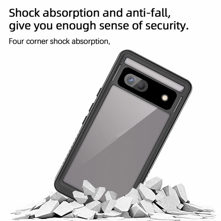 For Google Pixel 7a RedPepper Shockproof IP68 Water-resistant PC + TPU Protective Case(Black)