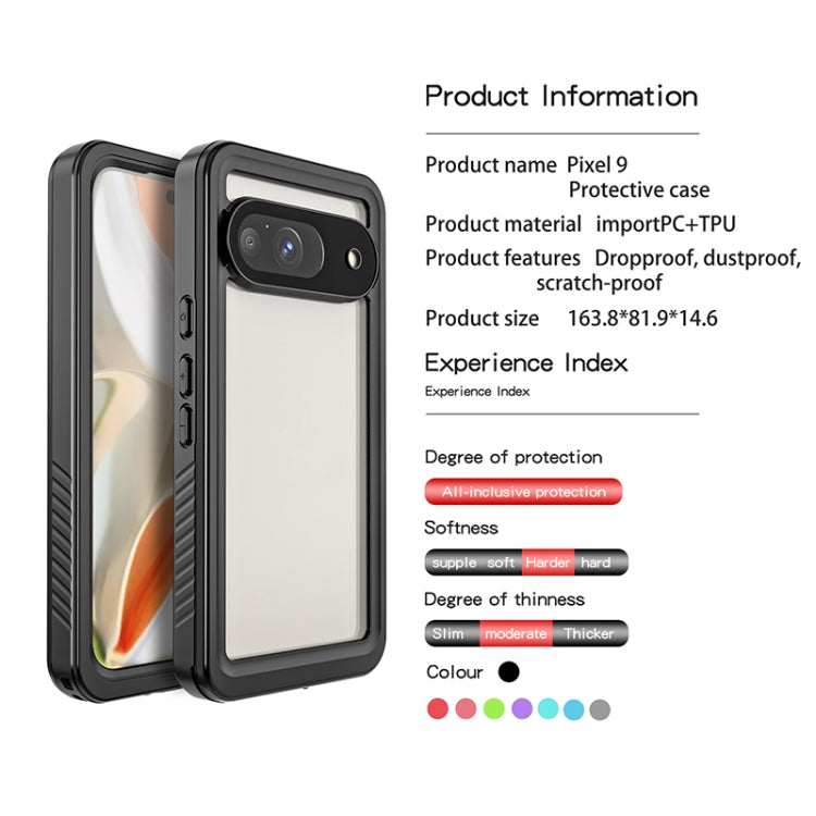 For Google Pixel 9 RedPepper Shockproof IP68 Water-resistant PC + TPU Protective Case(Black)