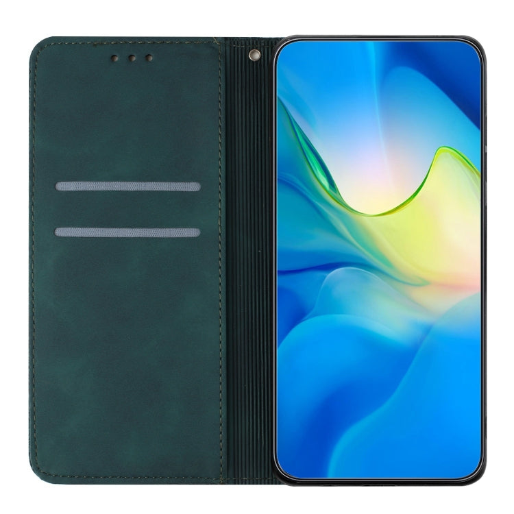 For Redmi Note 12 5G Global Ethnic Embossed Adsorption Leather Phone Case(Blue)