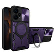 For Xiaomi Redmi Note 12 Turbo CD Texture Sliding Camshield Magnetic Holder Phone Case(Purple) - Xiaomi Cases by PMC TechLife | Online Shopping South Africa | PMC TechLife | Buy Now Pay Later Mobicred