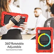 For Lenovo Tab M9 Silicone Hybrid PC Tablet Case with Shoulder Strap(Red)