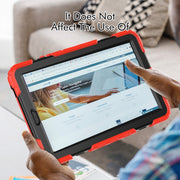 For Lenovo Tab M9 Silicone Hybrid PC Tablet Case with Shoulder Strap(Red)