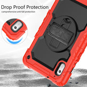 For Lenovo Tab M9 Silicone Hybrid PC Tablet Case with Shoulder Strap(Red)