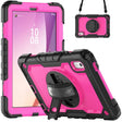 For Lenovo Tab M9 Silicone Hybrid PC Tablet Case with Shoulder Strap(Rose Red PC) - Lenovo by PMC TechLife | Online Shopping South Africa | PMC TechLife | Buy Now Pay Later Mobicred